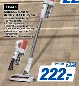 expert Techno Land Miele Akku Staubsauger Duoflex HX1 FC Bayern Angebot