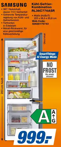 expert Techno Land Samsung Kühl-Gefrier-Kombination RL38C776ASR Angebot