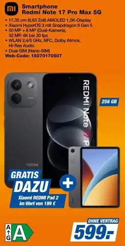 expert Techno Land Smartphone Redmi Note 17 Pro Max 5G Angebot
