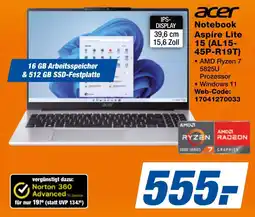 expert Techno Land Acer Notebook Aspire Lite 15 (AL15-45P-R19T) Angebot