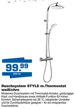 i&M Bauzentrum Duschsystem STYLE m.Thermostat weiß/chro Angebot