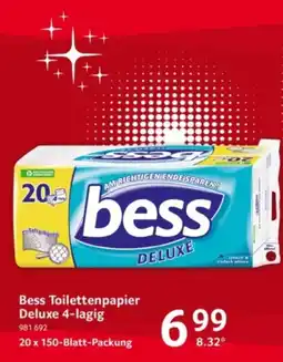 Selgros Bess Toilettenpapier Deluxe 4-lagig Angebot