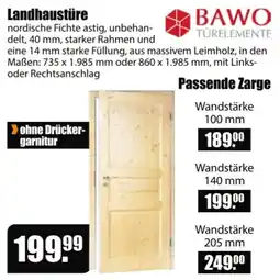 V Baumarkt BAWO Landhaustüre Angebot