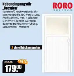 V Baumarkt Nebeneingangstür "Dresden" RORO Angebot