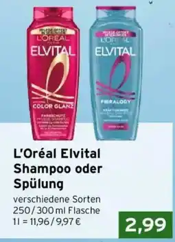 CAP Markt L'Oréal Elvital Shampoo oder Spülung Angebot