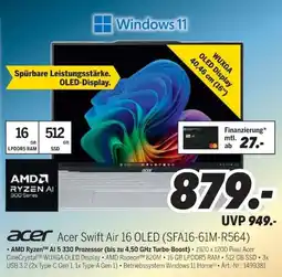 MEDIMAX Acer Swift Air 16 OLED (SFA16-61M-R564) Angebot