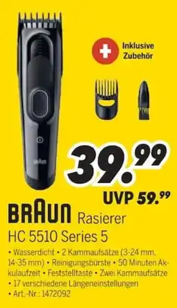 MEDIMAX BRAUN Rasierer HC 5510 Series 5 Angebot