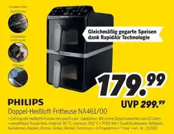 MEDIMAX PHILIPS Doppel-Heißluft-Fritteuse NA461/00 Angebot