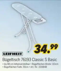 MEDIMAX LEIFHEIT Bügeltisch 76193 Classic S Basic Angebot