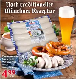 Selgros Zimmermann Münchner Weißwürste Angebot