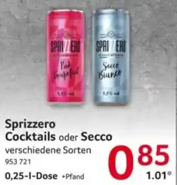 Selgros Sprizzerro Cocktails oder Secco Angebot