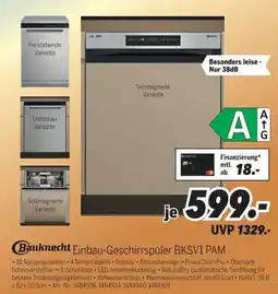 MEDIMAX Bauknecht Einbau-Geschirrspüler BKS V1 PAM Angebot