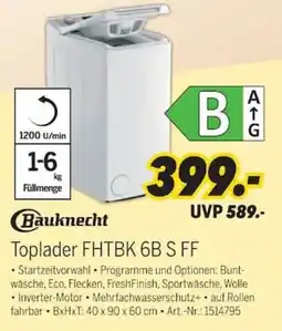MEDIMAX Bauknecht Toplader FHTBK 6B S FF Angebot