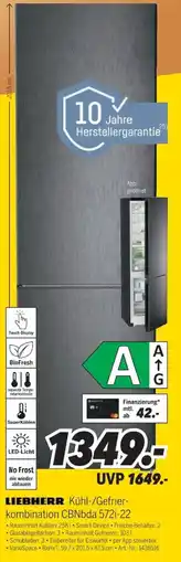 MEDIMAX LIEBHERR Kühl-/Gefrier-kombination CBNbda 572i-22 Angebot