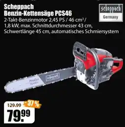 V Baumarkt Scheppach Benzin-Kettensäge PCS46 Angebot