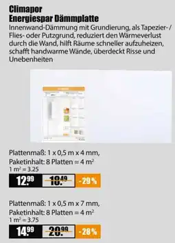 V Baumarkt Climapor Energiespar Dämmplatte Angebot