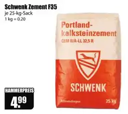 V Baumarkt Schwenk Zement F35 Angebot