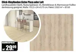 V Baumarkt Click-Vinylboden Eiche Plaza oder Loft Angebot