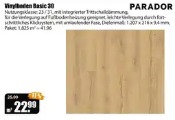 V Baumarkt PARADOR Vinylboden Basic 30 Angebot