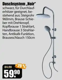 V Baumarkt Duschsystem „Noir“ Angebot