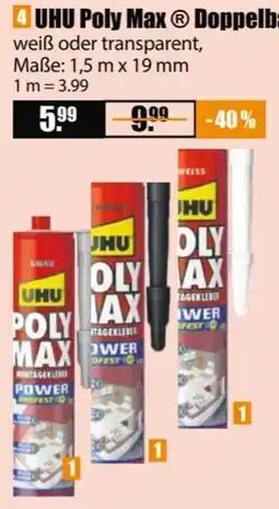 V Baumarkt UHU Poly Max Doppelb Angebot