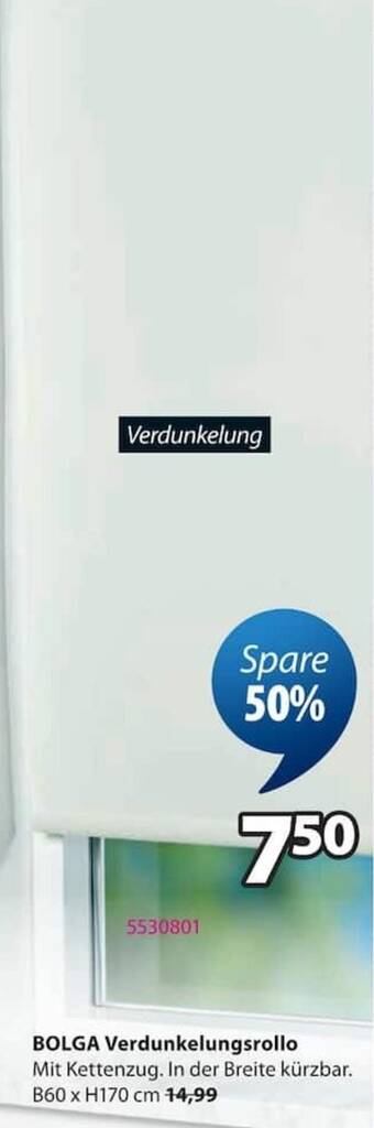 BOLGA Verdunkelungsrollo Angebot bei Jysk