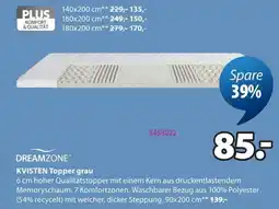Jysk DREAMZONE KVISTEN Topper grau Angebot