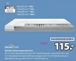 Jysk DREAMZONE HULDA Schaummatratze fest Angebot