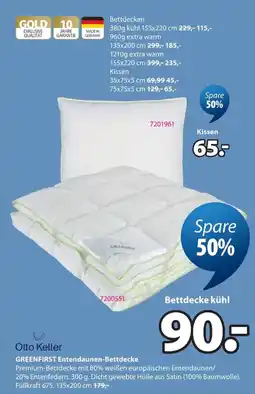 Jysk Otto Keller Bettdecke kühl Angebot