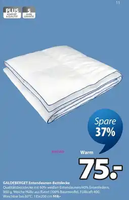 Jysk GALDEBERGET Entendaunen-Bettkdecke Angebot