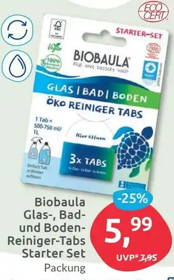 Budni Biobaula Glas, Bad und Boden Reiniger Tabs Starter Set Angebot