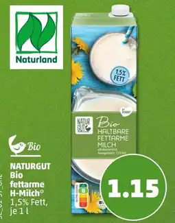 PENNY NATURGUT Bio fettarme H-Milch Angebot