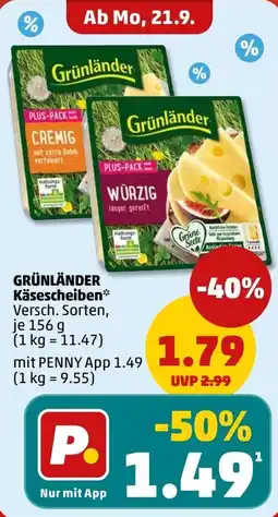 PENNY Grünländer Käsescheiben Angebot