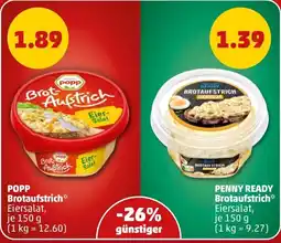 PENNY POPP Brotaufstrich Eiersalat Angebot