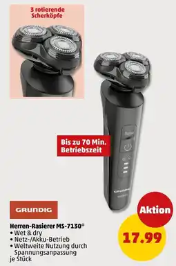PENNY GRUNDIG Herren-Rasierer MS-7130 Angebot
