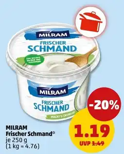 PENNY MILRAM Frischer Schmand Angebot