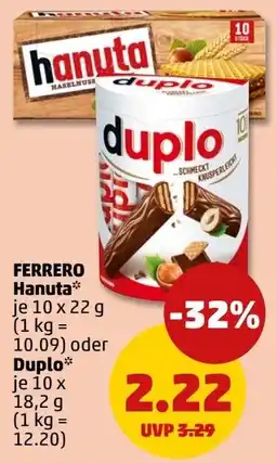 PENNY FERRERO Hanuta Duplo Angebot
