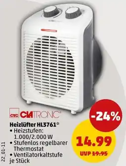PENNY CLATRONIC Heizlüfter HL3761 Angebot