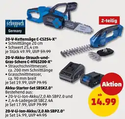 PENNY scheppach 20-V-Kettensäge C-CS254-X* Angebot