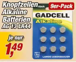 Posten Börse GADCELL Knopfzellen Alkaline Batterien AG 13 LR44 Angebot