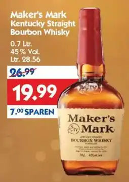 Hol'ab Getränkemarkt Maker's Mark Kentucky Straight Bourbon Whisky Angebot