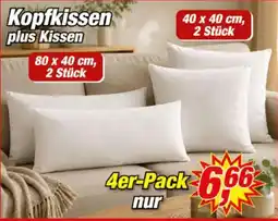 Posten Börse Kopfkissen plus Kissen Angebot