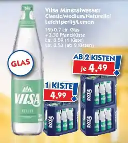 Hol'ab Getränkemarkt Vilsa Mineralwasser Classic/Medium/Naturelle/Leichtperlig/Lemon Angebot