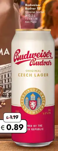 Travel Free Budweiser Budvar 12'' Angebot