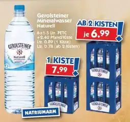 Hol'ab Getränkemarkt Gerolsteiner Mineralwasser Naturell Angebot