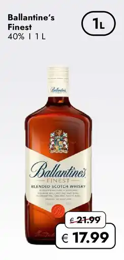 Travel Free Ballantine's Finest Blended Scotch Whisky Angebot