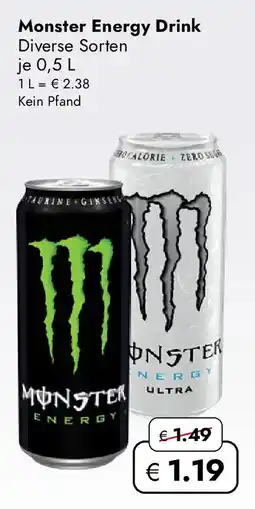 Travel Free Monster Energy Drink Angebot