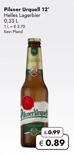 Travel Free Pilsner Urquell 12° Helles Lagerbier Angebot
