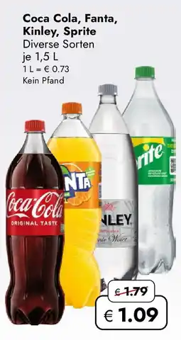 Travel Free Coca Cola, Fanta, Kinley, Sprite Angebot
