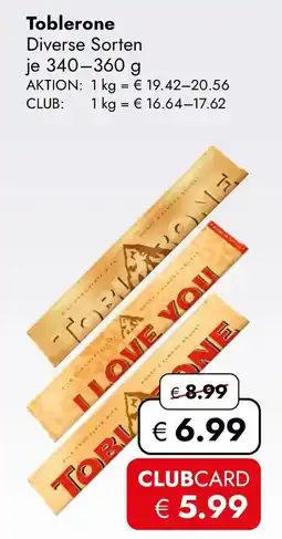 Travel Free Toblerone Angebot